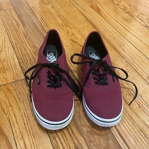 Vans burgundy/maroon womens 7.5